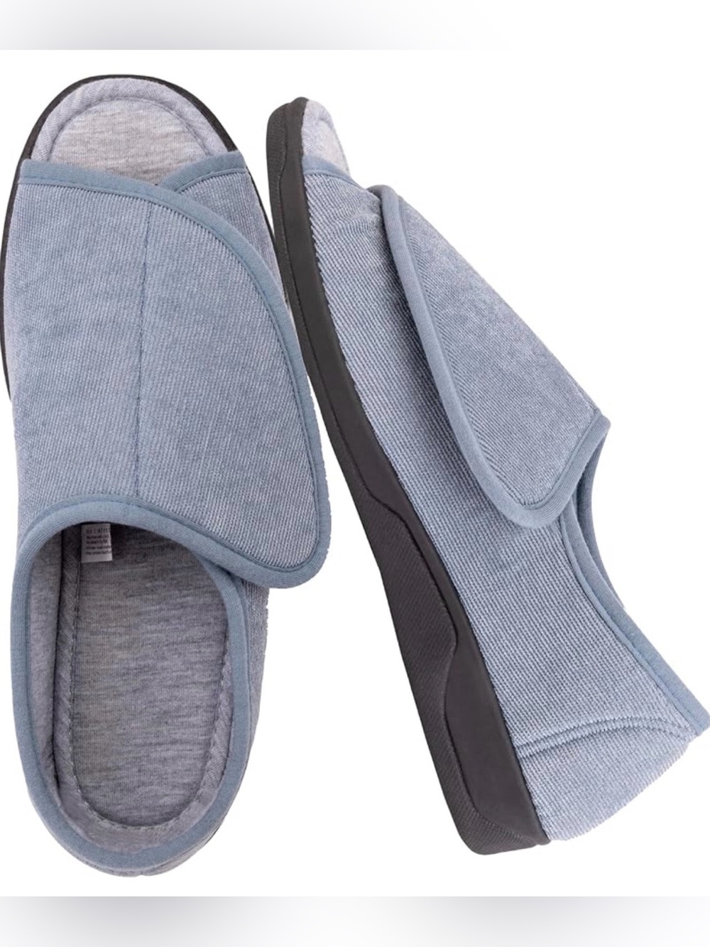 Light Blue Adjustable Slip-On Comfort Slippers
